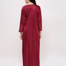 romaisa Women Lace Night Gown with Shrug image 5