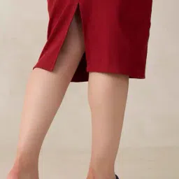 outzidr global Women Ribbed Bodycon Dress  image 5