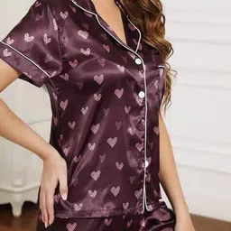 fyre rose Women Graphic Nightwear Set image 5