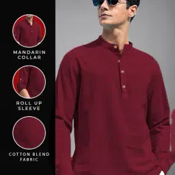 neonomad Men Slim Fit Short Kurta image 5