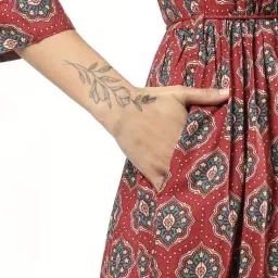 fusion Women Printed Fit & Flare Dress image 5