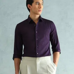 arrow newyork Men Spread Collar Slim Fit Shirt image 5