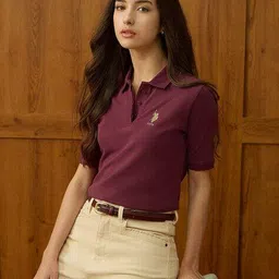 u.s. polo assn. Women Regular Fit Polo T-Shirt  image 5
