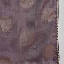 ri-wah Women Foil Printed Saree with Unstitched Blouse Piece image 5