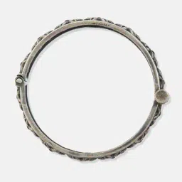 fabindia Women Silver-Plated Bangle Hinge with Screw Closure image 5