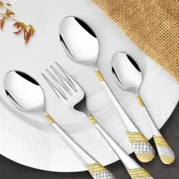 fns 24-Piece Gold-Plated Cutlery Set image 5
