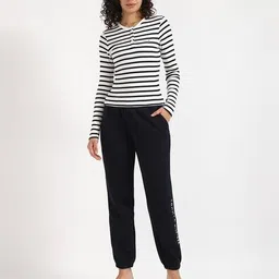 tommy hilfiger Women Striped Slim Fit Henley T-Shirt image 5