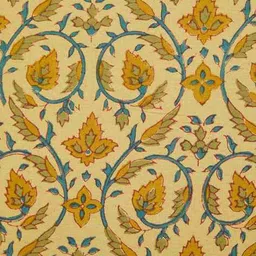 fabindia Floral Print Square-Shaped Cushion Cover 16"x16" image 5