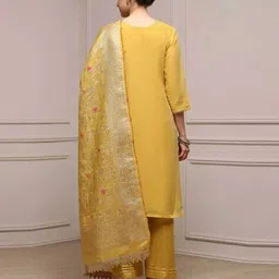 biba Women Embroidered 3-Piece Unstitched Dress Material image 5