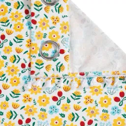 cortina eyelet curtain Set of 2 Floral Print Long Door Curtains image 5