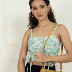 Shein Cute Square Neck Sleeveless Floral Print Tank Top-image-9