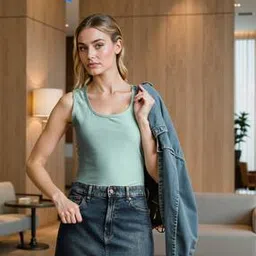 Shein Medium Length Sleeveless Fitted Tank Top-picture-28