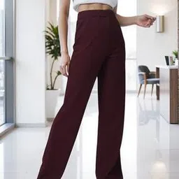 Shein High Rise Elasticated Waist Boot Fit Trousers-picture-30