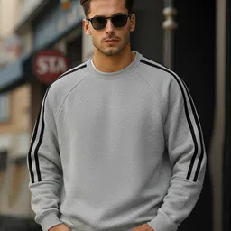 fashion and youth Men Panelled Regular Fit Sweatshirt image 1