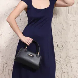 Shein Square Neck Cap Sleeves Panelled A-Line Dress-picture-33