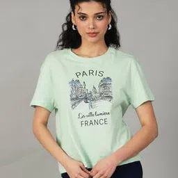 Shein Casual Drop-Shoulder Sleeves Typographic Chest Print T-Shirt-picture-32