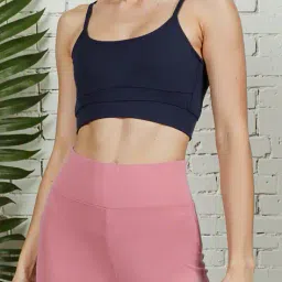 Shein Activewear Spaghetti Strap Criss-Cross Back Crop Fitted Cami Top image 1
