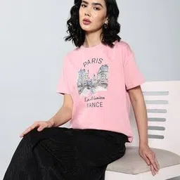 Shein Casual Drop-Shoulder Sleeves Typographic Chest Print T-Shirt-picture-20