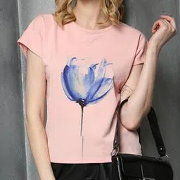 Shein Extended Sleeves Floral Front Print Loose Fit Tshirt-picture-21