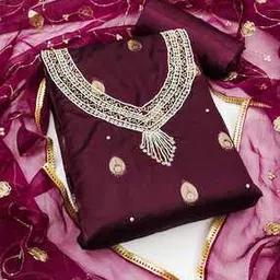 svaraa Women Embellished & Embroidered 1-Piece Unstitched Dress Material-picture-22