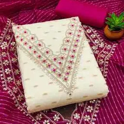 svaraa Women Embroidered 3-Piece Unstitched Dress Material-picture-36