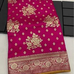 peachmode Women Floral Woven Saree with Contrast Border-picture-38