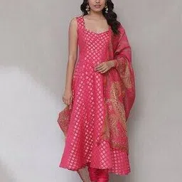 aarke ritu kumar Floral Woven A-Line Kurta Suit Set-picture-53