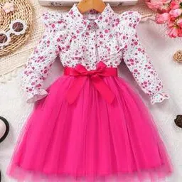 saraha designer Girls Floral Print A-Line Dress-picture-52