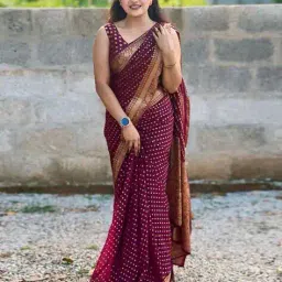 svaraa Women Woven Saree with Zari Border image 1