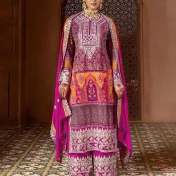 svaraa Women Embellished Straight Kurta Set with Dupatta image 1