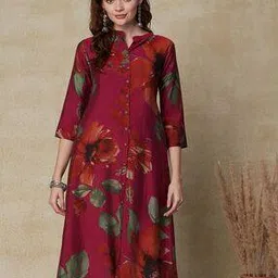 fashor Women Floral Print A-Line Kurta-picture-50