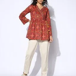 svrnaa by azorte Women Floral Print Regular Fit Tunic-picture-12