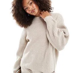 Women Chunky-Knit Round-Neck Pullover-image-29