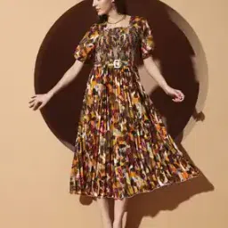 zwerlon x ag Women Printed Square-Neck Tiered Dress-picture-27