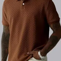 fashion and youth Men Regular Fit Polo-Neck T-shirt  -picture-19