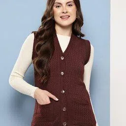 muhuratam Women Button Closure Cardigan-picture-30