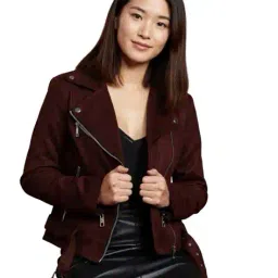 muteme Women Regular Fit Biker Jacket image 1