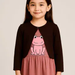 kryptic Girls Front-Open Shrug with Full Sleeves image 1