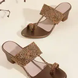 picktoes Women Chunky Heeled Sandals with Synthetic upper-picture-45