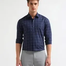 arrow Men Checked Slim Fit Shirt with Patch Pocket-picture-40