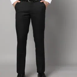 arrow Men Tapered Fit Flat-Front Trousers image 1