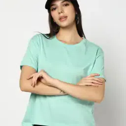 yousta Women Regular Fit Crew-Neck T-Shirt-picture-13