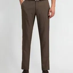 arrow Men Tapered Fit Flat-Front Trousers-picture-45
