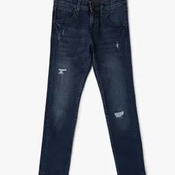 pepe jeans Boys Maze Cashed Mid-Wash Slim Fit Distressed Jeans-picture-29