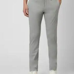 peter england casuals Men Slim Fit Flat-Front Trousers-picture-12