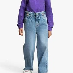 ed-a-mamma Girls Mid-Wash Wide-Leg Jeans-picture-10