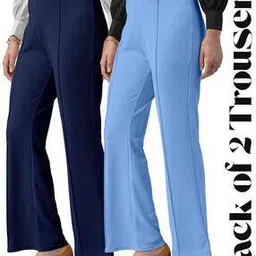 leia  Women Mid Rise Straight Fit Trousers     -picture-15
