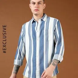 alpha tribe Men Regular Fit Cotton Shirt with Patch Pockets-picture-36