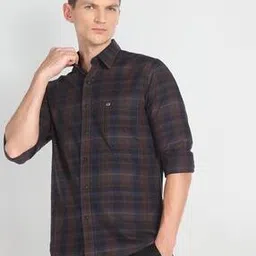 arrow sports Men Checked Slim Fit Shirt with Patch Pocket-picture-16