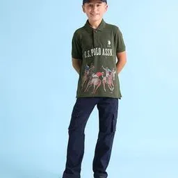 Boys Logo Print Regular Fit Polo T-Shirt-image-18